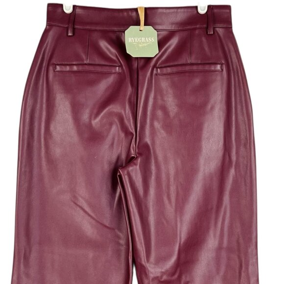 Rygrass Women's Port Royale Stretch Faux Leather Pants Size 4 Tapered Leg NWT - Picture 4 of 11